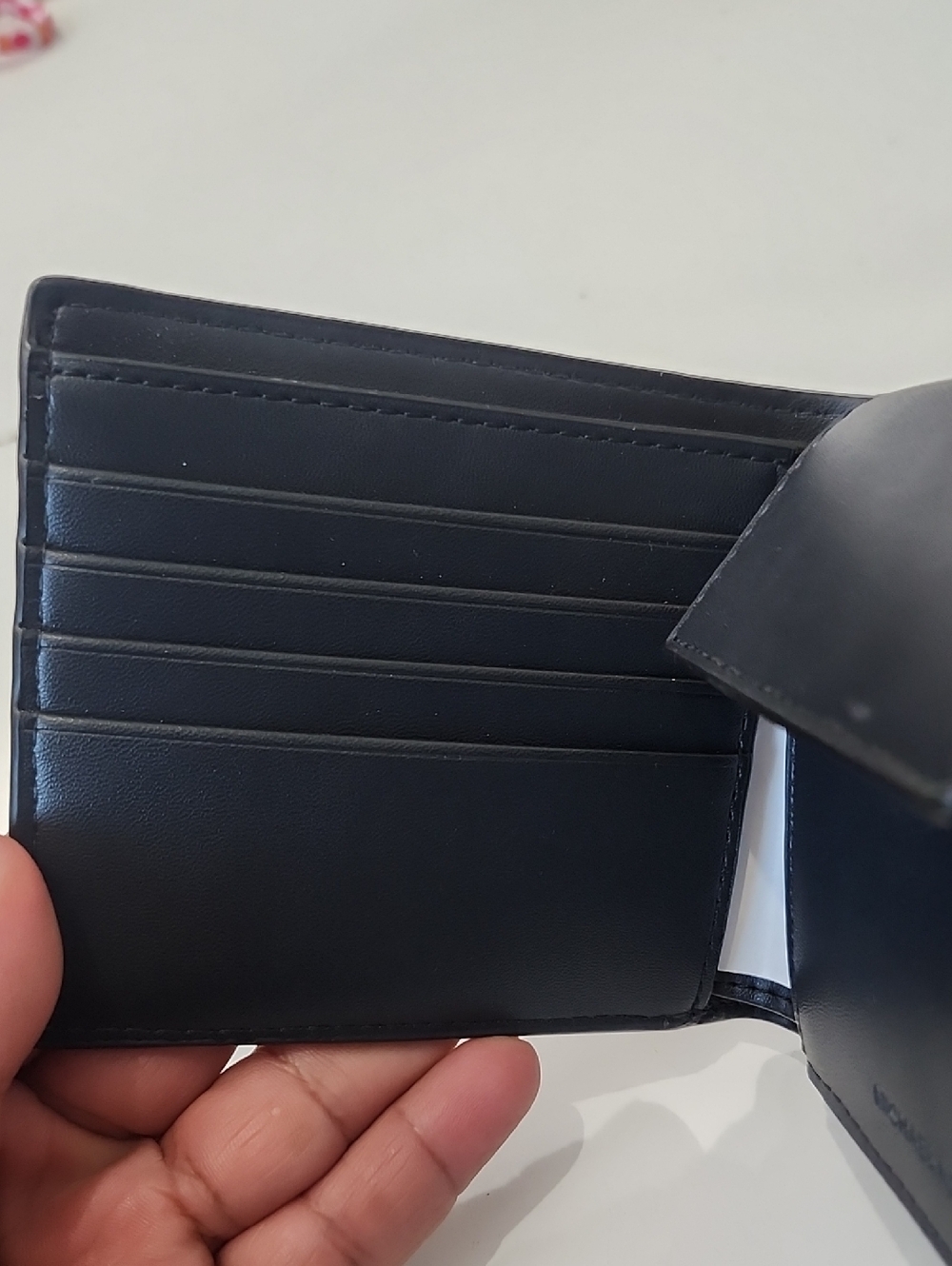 MICHAEL KORS BIFOLD W COIN PKT LEATHER/NAVY - Picture 4 of 9